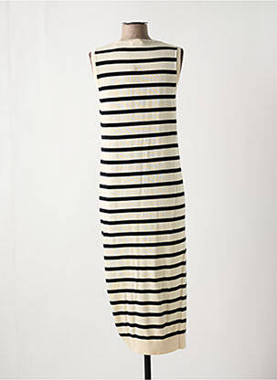 Robe pull resserrée sur le bas sans manche beige ESPRIT femme