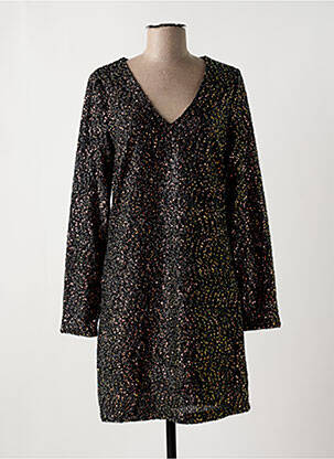 Robe mi-longue manches longues manches longues noir VILA femme