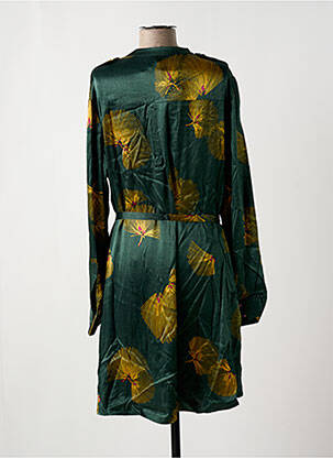 Robe mi-longue coupe fluide manches longues vert VILA femme