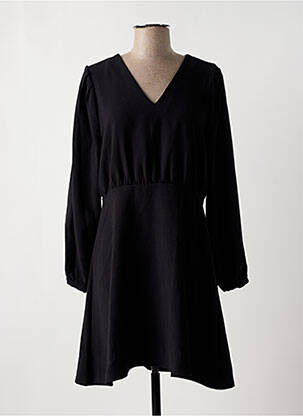 Robe mi-longue manches longues manches longues noir VILA femme