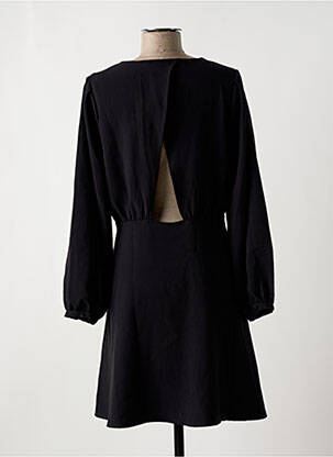Robe mi-longue manches longues manches longues noir VILA femme