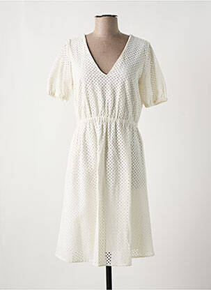 Robe mi-longue manches courtes manches courtes blanc ESPRIT femme