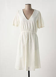 Robe mi-longue manches courtes manches courtes blanc ESPRIT femme