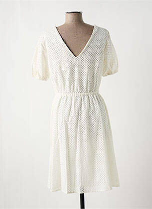 Robe mi-longue manches courtes manches courtes blanc ESPRIT femme