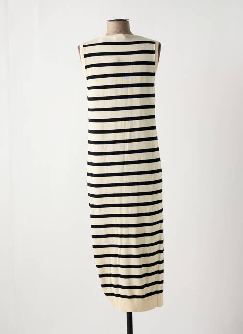 Robe pull col rond sans manche beige ESPRIT femme