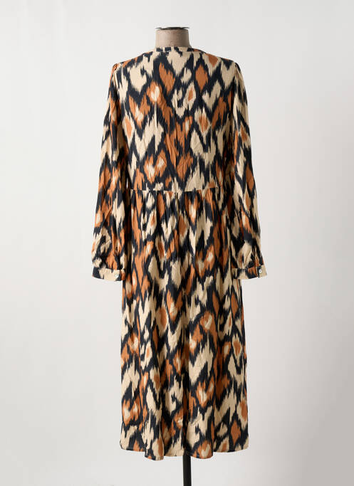 Robe mi-longue marron C'EST BEAU LA VIE pour femme