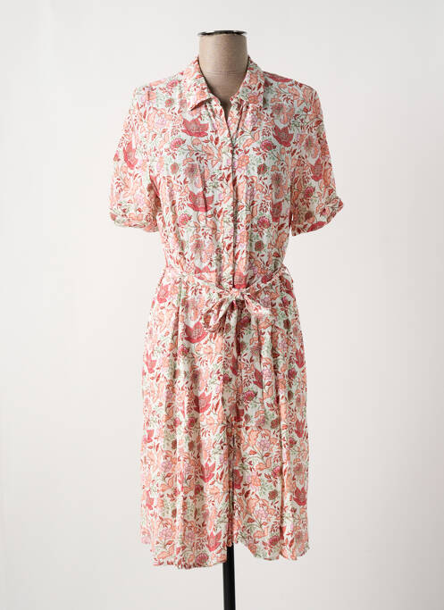 Robe mi-longue orange C'EST BEAU LA VIE pour femme