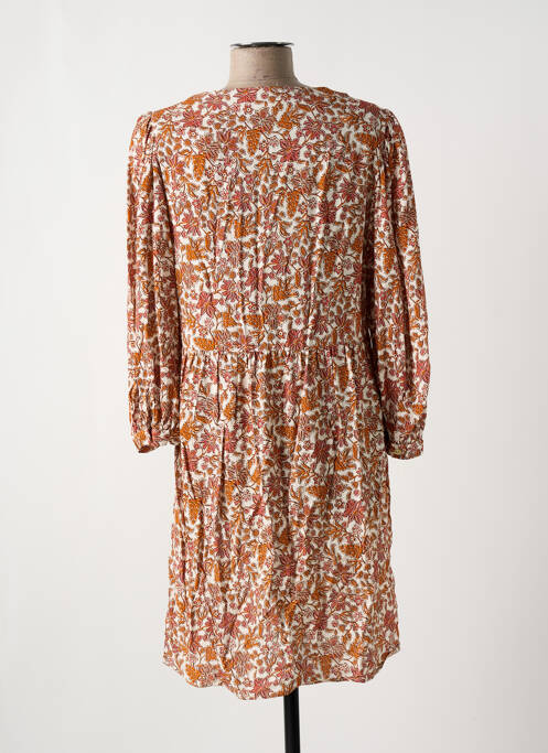 Robe mi-longue orange C'EST BEAU LA VIE pour femme