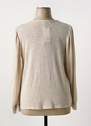 Pull stretch manches longues beige MULTIPLES femme