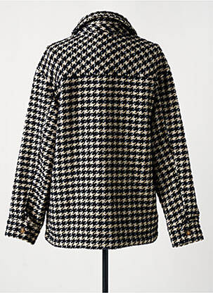 Manteau court coupe droite sans capuche noir C'EST BEAU LA VIE femme