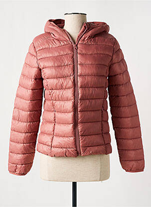 Doudoune poches a capuche rose C'EST BEAU LA VIE femme