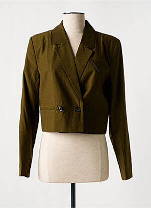 Veste casual col tailleur vert VILA ROUGE femme
