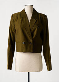 Veste casual col tailleur vert VILA ROUGE femme