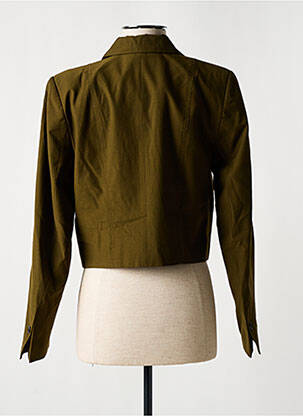 Veste casual col tailleur vert VILA ROUGE femme