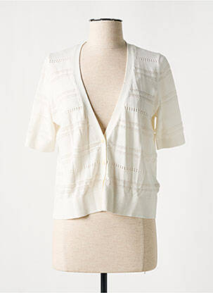 Gilet manches courtes coupe droite blanc ESPRIT femme