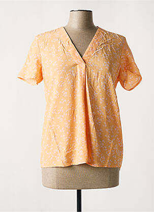 Blouse imprimé fleurs manches courtes orange ESPRIT femme