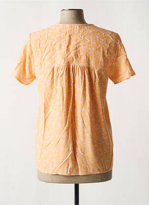 Blouse imprimé fleurs manches courtes orange ESPRIT femme