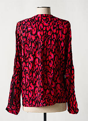 Blouse poignets boutonnés avec fente manches longues rouge VILA femme
