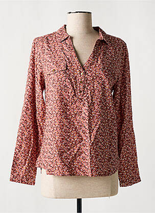 Blouse tissage popeline manches longues rose C'EST BEAU LA VIE femme