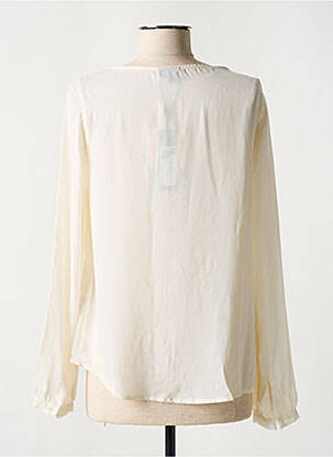 Blouse col rond manches longues beige VILA femme