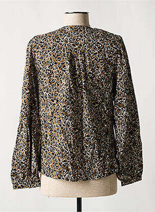 Blouse tissage popeline manches 3/4 vert C'EST BEAU LA VIE femme