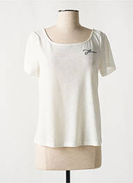 T-shirt stretch manches courtes beige VILA femme
