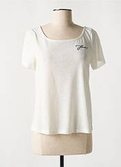 T-shirt beige VILA pour femme seconde vue