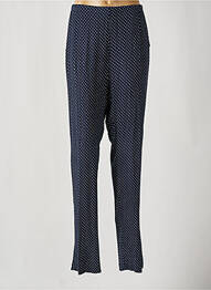 Pantalon droit taille élastique bleu FRANCE RIVOIRE femme