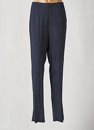 Pantalon droit taille élastique bleu FRANCE RIVOIRE femme