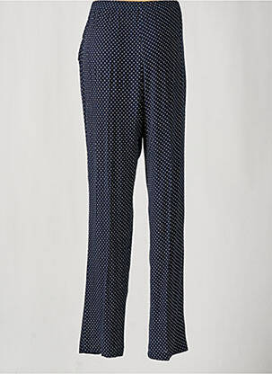 Pantalon droit taille élastique bleu FRANCE RIVOIRE femme