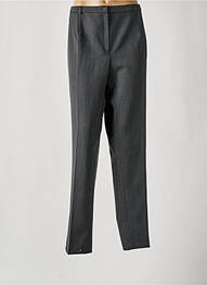 Pantalon droit fermeture zippée sous rabat boutonné gris FRANCE RIVOIRE femme