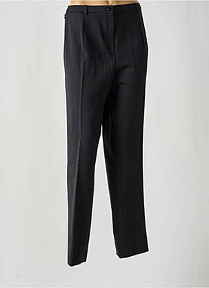 Pantalon droit fermeture zippée sous rabat boutonné noir GUY DUBOUIS femme