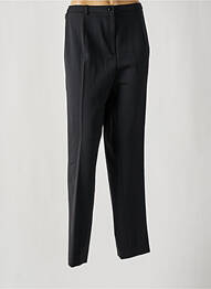 Pantalon droit fermeture zippée sous rabat boutonné noir GUY DUBOUIS femme