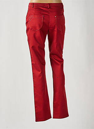 Pantalon droit taille élastique orange CHRISTINE LAURE femme