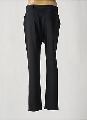 Pantalon droit fermeture zippée sous rabat boutonné noir CHRISTINE LAURE femme