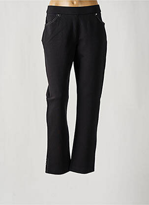 Pantalon slim taille élastique noir CHRISTINE LAURE femme