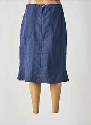 Jupe mi-longue coupe évasée bleu FRANCE RIVOIRE femme