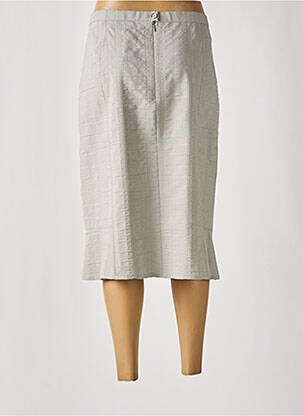 Jupe mi-longue coupe évasée beige FRANCE RIVOIRE femme