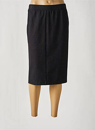 Jupe mi-longue coupe droite noir TELMAIL femme