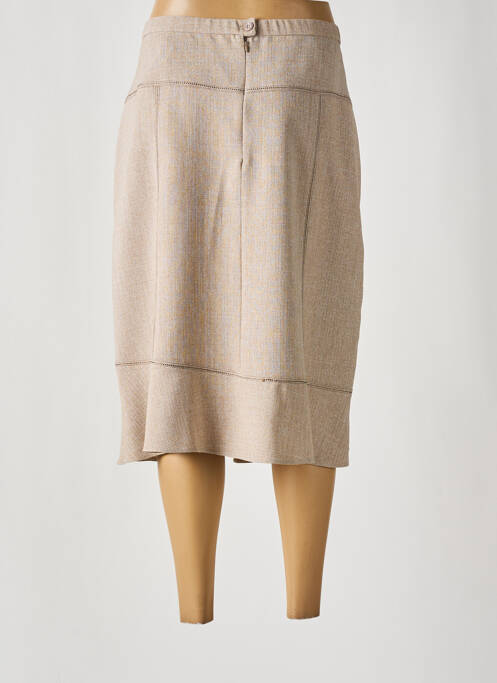 Jupe mi-longue beige FRANCE RIVOIRE pour femme