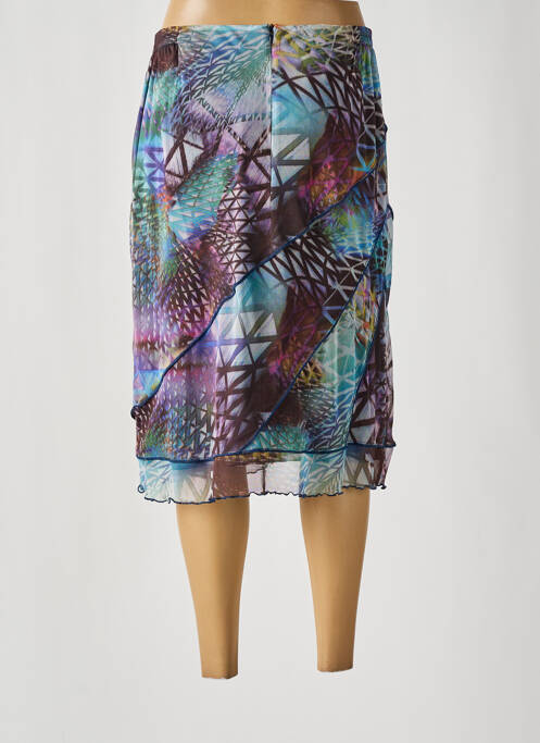 Jupe mi-longue bleu FRANCE RIVOIRE pour femme