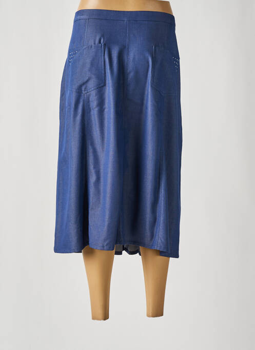 Jupe mi-longue bleu GUY DUBOUIS pour femme
