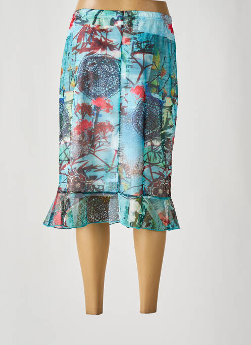 Jupe mi-longue bleu TELMAIL pour femme