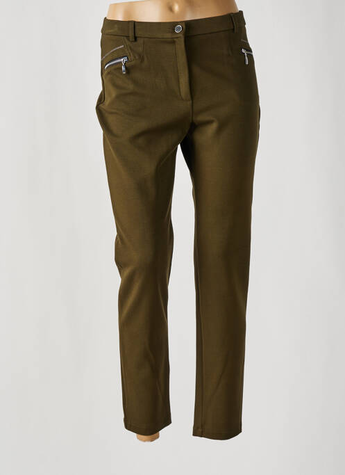 Pantalon slim vert CHRISTINE LAURE pour femme