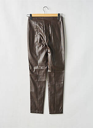 Pantalon slim taille élastique marron ANNA MONTANA femme