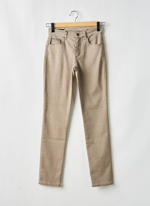 Pantalon slim beige ANNA MONTANA pour femme