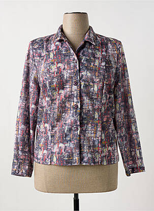 Chemisier coupe cintrée manches longues gris FRANCE RIVOIRE femme