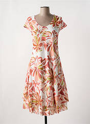 Robe mi-longue orange CHRISTINE LAURE pour femme seconde vue