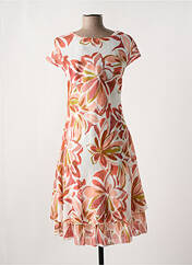 Robe mi-longue orange CHRISTINE LAURE pour femme seconde vue