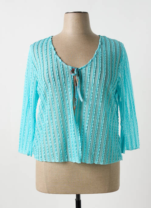 Gilet manches longues bleu TELMAIL pour femme